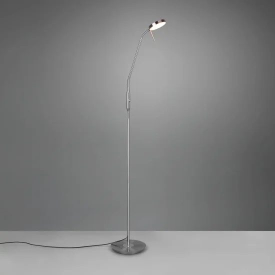 LAMPADAIRE LED 12W RÉGLABLE NICKEL MAT EDEN 2