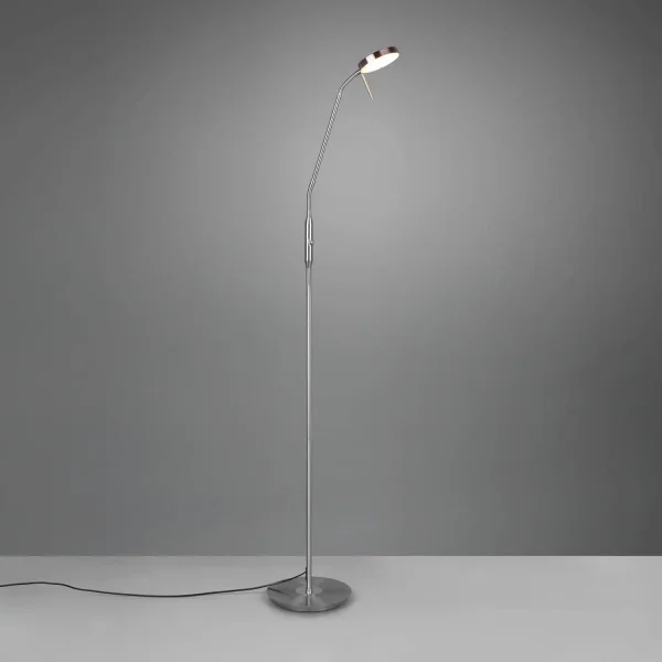 LAMPADAIRE LED 12W RÉGLABLE NICKEL MAT EDEN