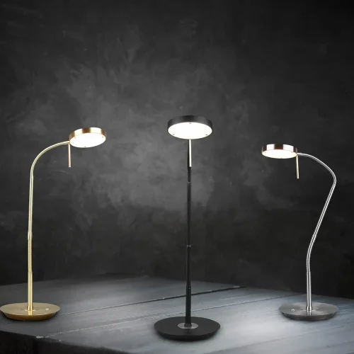 LAMPE DE TABLE LED 12W RÉGLABLE NICKEL MAT EDEN