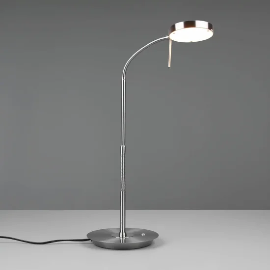 LAMPE DE TABLE LED 12W RÉGLABLE NICKEL MAT EDEN