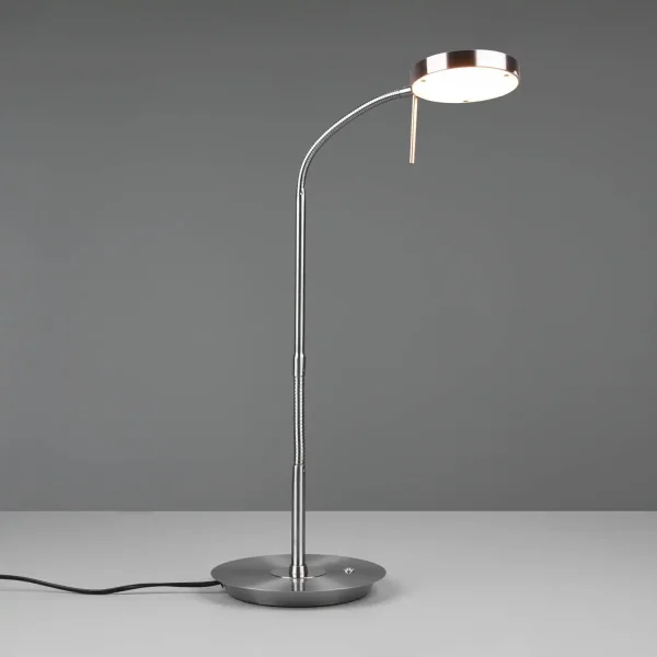LAMPE DE TABLE LED 12W RÉGLABLE NICKEL MAT EDEN