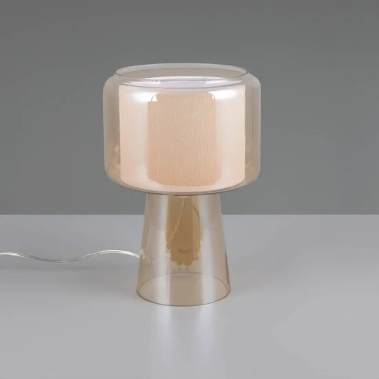 LAMPE DE TABLE EN VERRE AMBRÉ ISEN 2