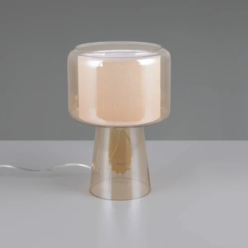 LAMPE DE TABLE EN VERRE AMBRÉ ISEN
