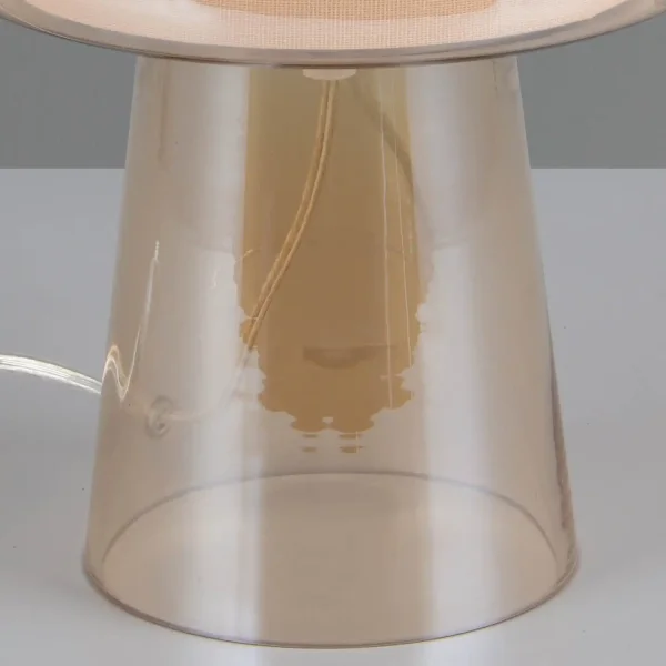 LAMPE DE TABLE EN VERRE AMBRÉ ISEN