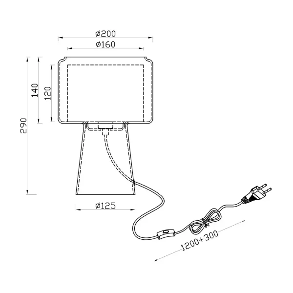 LAMPE DE TABLE EN VERRE AMBRÉ ISEN
