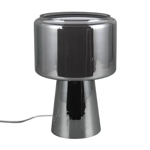 LAMPE DE TABLE EN VERRE ACIER CHROMÉ ISEN