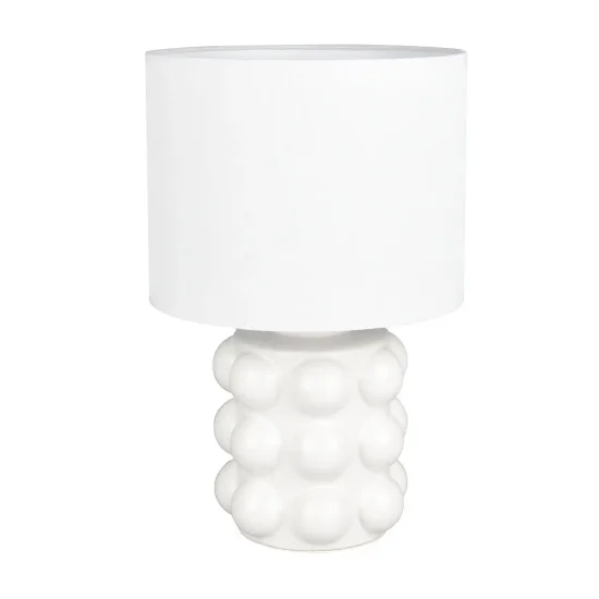 LAMPE DE TABLE EN CÉRAMIQUE BLANCHE 47CM E27 LOREEN 2