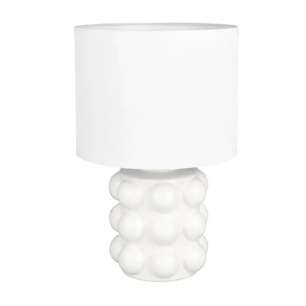 LAMPE DE TABLE EN CÉRAMIQUE BLANCHE 47CM E27 LOREEN