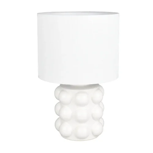 LAMPE DE TABLE EN CÉRAMIQUE BLANCHE 47CM E27 LOREEN
