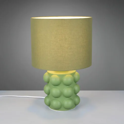 LAMPE DE TABLE EN CÉRAMIQUE VERTE 47CM E27 LOREEN