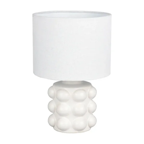 LAMPE DE TABLE EN CÉRAMIQUE BLANCHE 30 CM E14 LOREEN