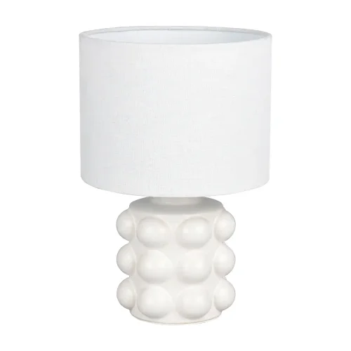 LAMPE DE TABLE EN CÉRAMIQUE BLANCHE 30 CM E14 LOREEN