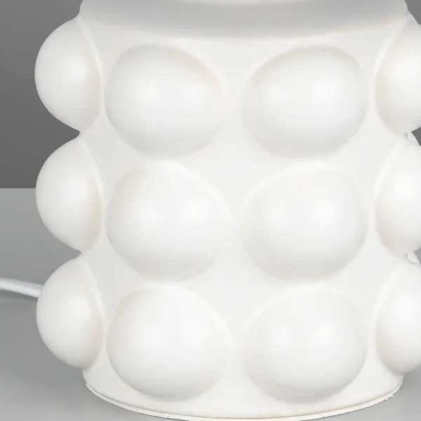 LAMPE DE TABLE EN CÉRAMIQUE BLANCHE 30 CM E14 LOREEN