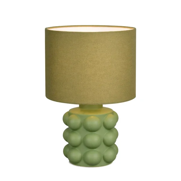 LAMPE DE TABLE EN CÉRAMIQUE VERTE 30 CM E14 LOREEN