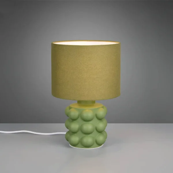 LAMPE DE TABLE EN CÉRAMIQUE VERTE 30 CM E14 LOREEN