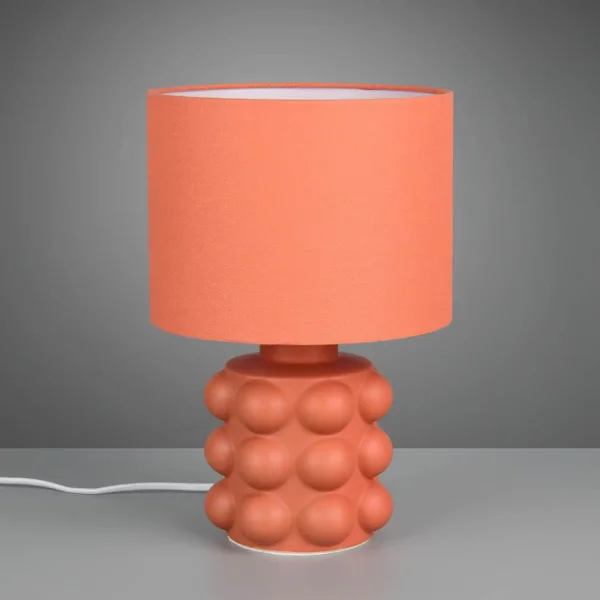LAMPE DE TABLE EN CÉRAMIQUE ABRICOT 30 CM E14 LOREEN