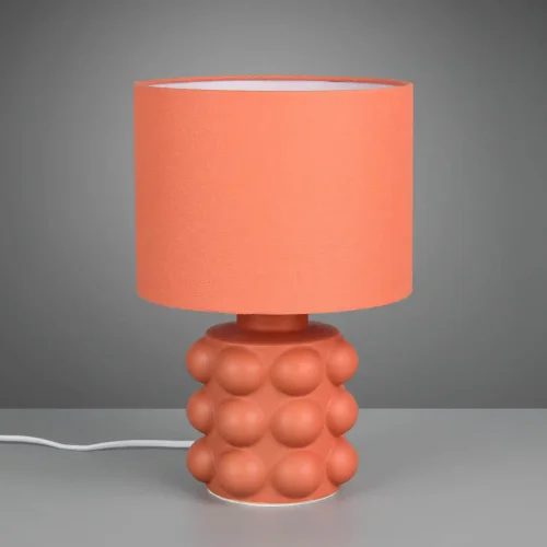LAMPE DE TABLE EN CÉRAMIQUE ABRICOT 30 CM E14 LOREEN