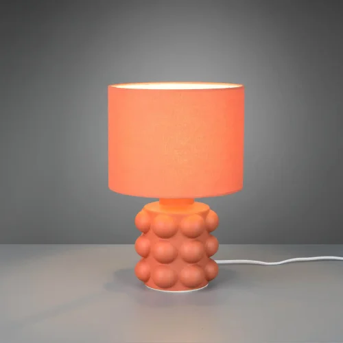 LAMPE DE TABLE EN CÉRAMIQUE ABRICOT 30 CM E14 LOREEN