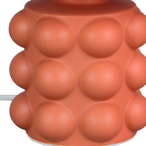 LAMPE DE TABLE EN CÉRAMIQUE ABRICOT 30 CM E14 LOREEN