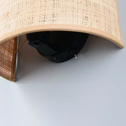 APPLIQUE MURAL AVEC ABAT-JOUR EN ALGUES MARINES E27 TERESA