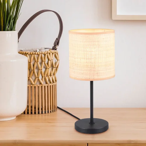 LAMPE DE TABLE AVEC ABAT-JOUR EN ALGUES MARINES E27 TERESA