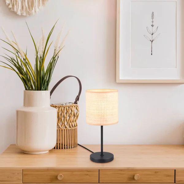 LAMPE DE TABLE AVEC ABAT-JOUR EN ALGUES MARINES E27 TERESA