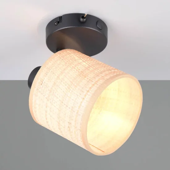 SPOT 1 LUMIÈRE AVEC ABAT-JOUR EN ALGUES MARINES E14 TERESA