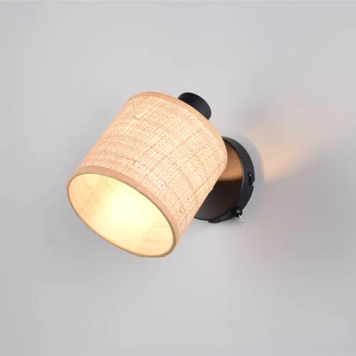 SPOT 1 LUMIÈRE AVEC ABAT-JOUR EN ALGUES MARINES E14 TERESA