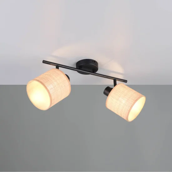 SPOT 2 LUMIÈRES AVEC ABAT-JOURS EN ALGUES MARINES E14 TERESA