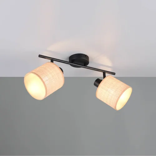 SPOT 2 LUMIÈRES AVEC ABAT-JOURS EN ALGUES MARINES E14 TERESA