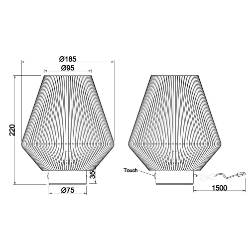 LAMPE DE TABLE LED 1,5W 3000K USB MARRON NUMA