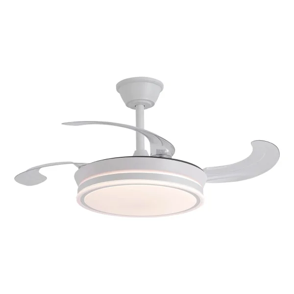 VENTILATEUR DE PLAFOND LED 40W RÉGLABLE AVEC PALES RÉTRACTABLES DARIEL