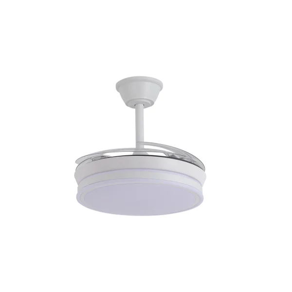 VENTILATEUR DE PLAFOND LED 40W RÉGLABLE AVEC PALES RÉTRACTABLES DARIEL