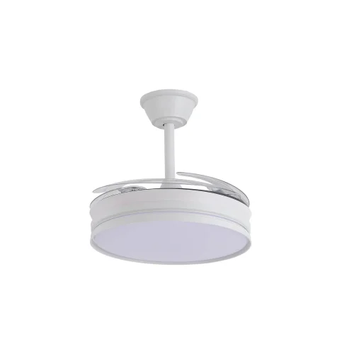 VENTILATEUR DE PLAFOND LED 40W RÉGLABLE À PALES RÉTRACTABLES BLANC CANDOR