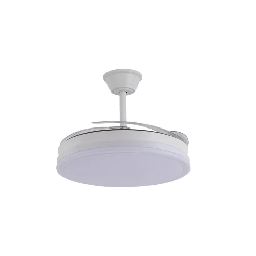 VENTILATEUR DE PLAFOND LED 55W RÉGLABLE À PALES RÉTRACTABLES BLANC DARIEL
