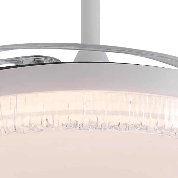 VENTILADOR DE TECHO LED 55W REGULABLE ASPAS RETRÁCTILES BLANCO NERIO