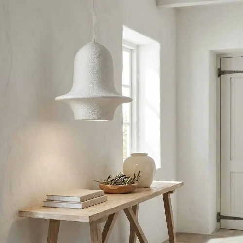 LAMPE DE PLAFOND 1 LUMIÈRE E27 35CM BLANC RENATA