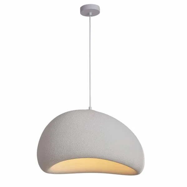 LAMPE DE PLAFOND 1 LUMIÈRE E27 50CM BLANCHE VANIA