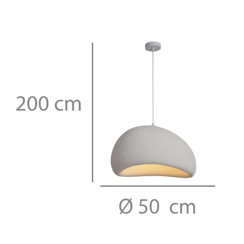 LAMPE DE PLAFOND 1 LUMIÈRE E27 50CM BLANCHE VANIA