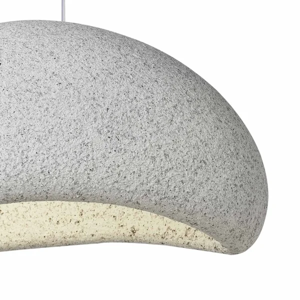 LAMPE DE PLAFOND 1 LUMIÈRE E27 50CM GRIS EFFET PIERRE DIONE