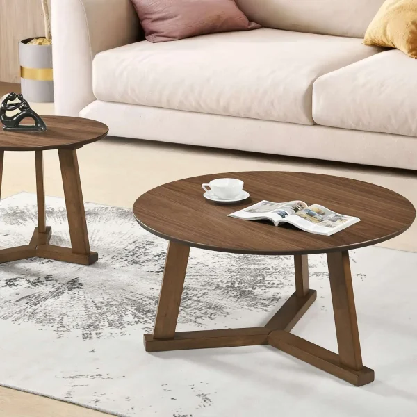 TABLE BASSE DAFNE 90 CM NOYER MDF