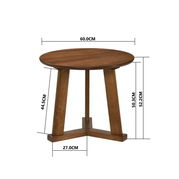 TABLE D’APPOINT DAFNE 60 CM NOYER MDF