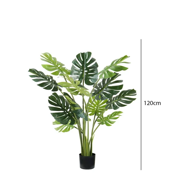 Plante artificielle Monstera de 120 cm, très réaliste, pour la décoration - Lúzete
