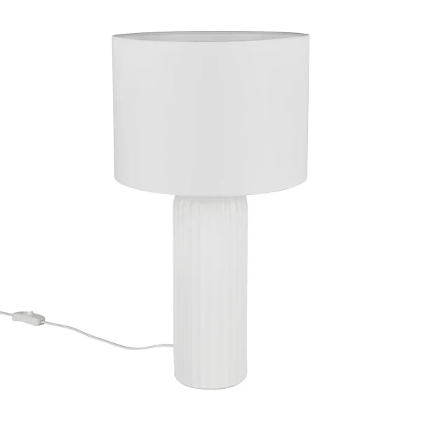 LAMPE DE TABLE EN CÉRAMIQUE BLANCHE E27 51CM THALEN