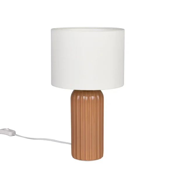 LAMPE DE TABLE EN CÉRAMIQUE MOKKA E27 36CM THALEN