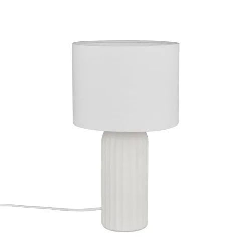 LAMPE DE TABLE EN CÉRAMIQUE BLANCHE E27 36CM THALEN