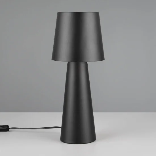 LAMPE DE TABLE MÉTAL NOIR E27 OBELVIA 2