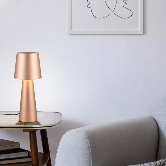 LAMPE DE TABLE EN MÉTAL MARRON E27 OBELVIA