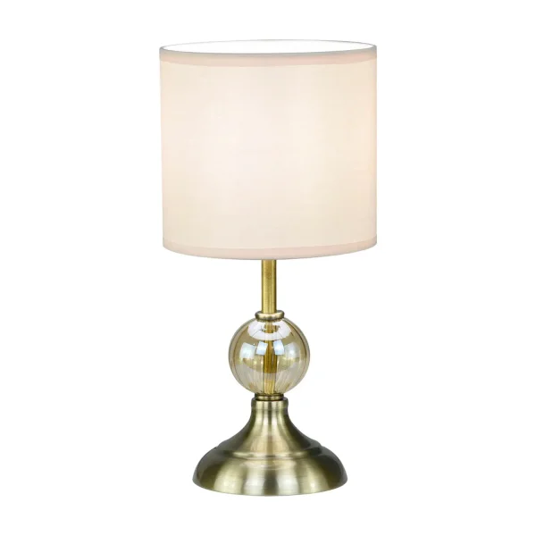 LAMPE DE TABLE MÉTAL CUIR E14 MIRABELLA