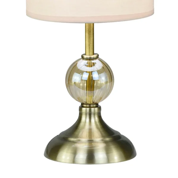 LAMPE DE TABLE MÉTAL CUIR E14 MIRABELLA